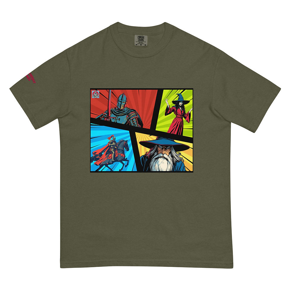 Thumbnail: Gray Knight Games Pop Mash-Up (Unisex garment-dyed heavyweight t-shirt)