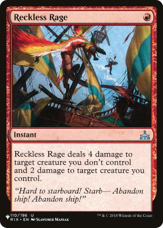 Reckless Rage - The List Reprints