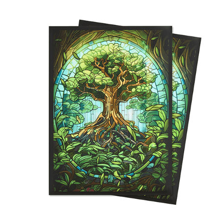 Card Sleeves: Standard- Matte Art- Stained Glass- Mythical Forest