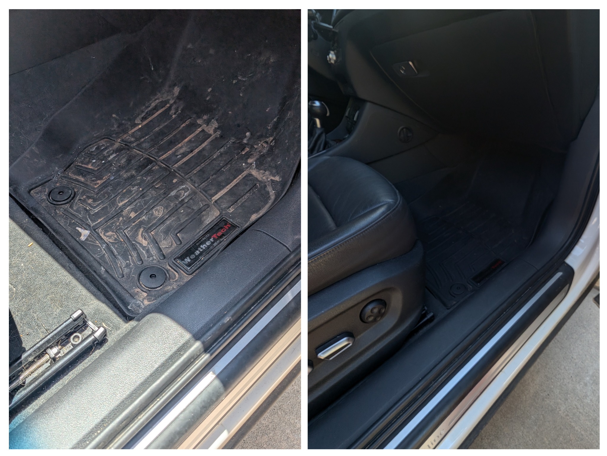 Before and after interior detailing