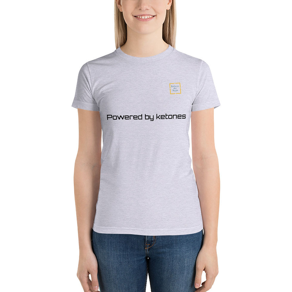Thumbnail: "Powered by ketones" Short sleeve women's t-shirt