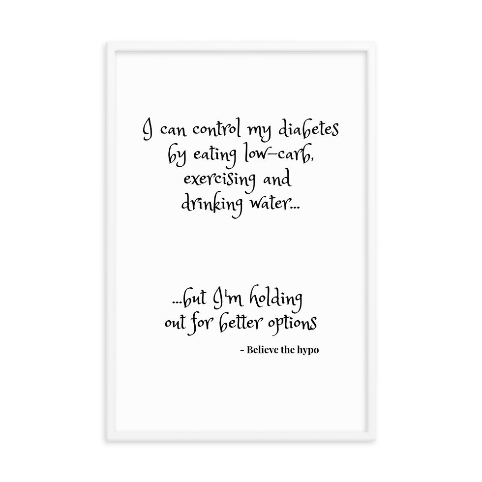 Thumbnail: "I can control my diabetes" Framed poster
