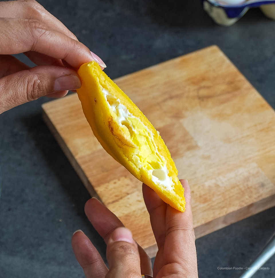 Preparación Arepa de huevo