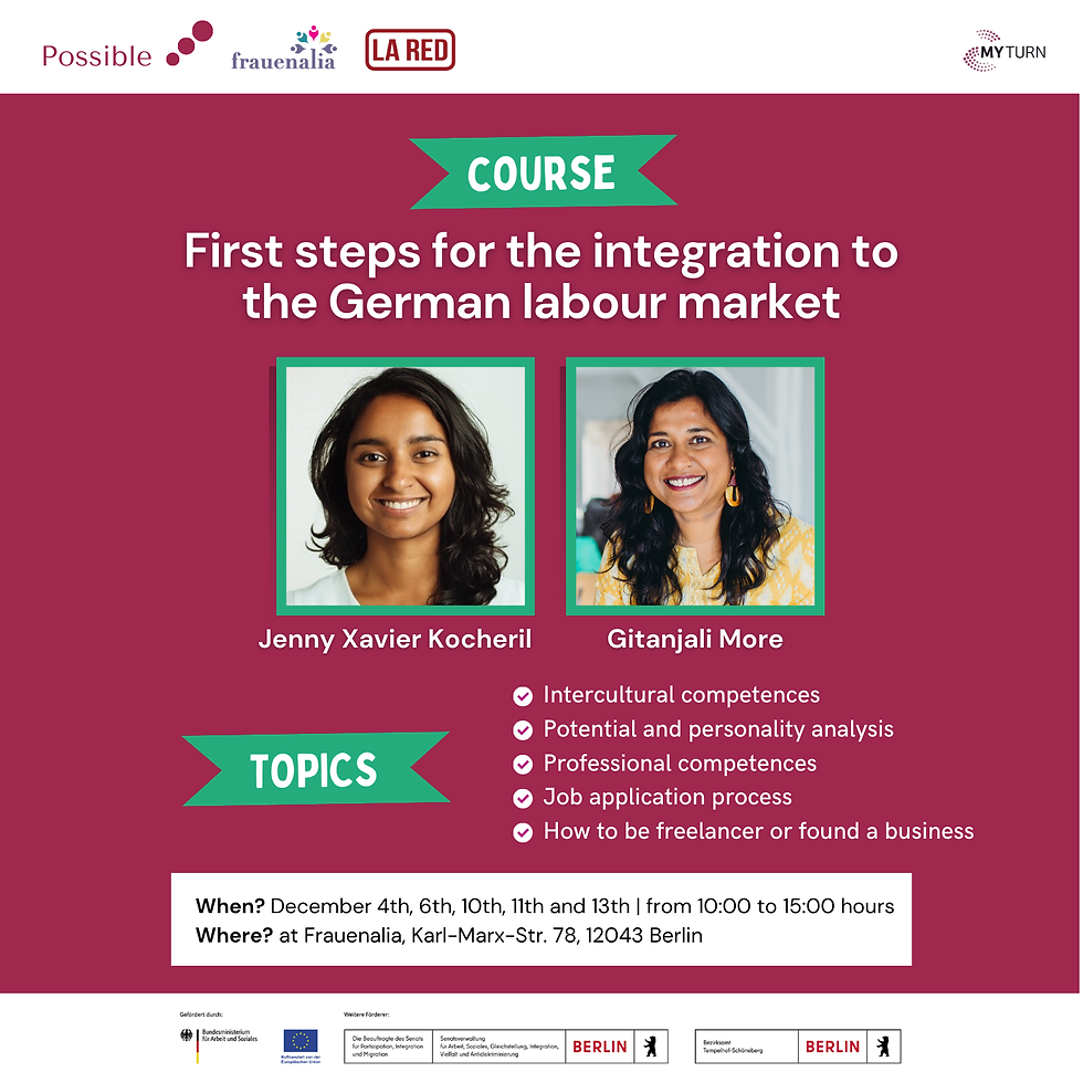 First steps for the integration to the German labour market