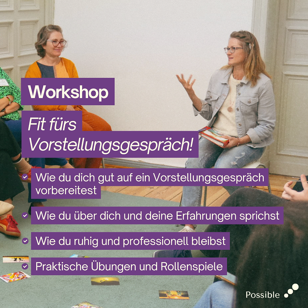 Workshop "Fit fürs Vorstellungsgespräch!" - AUSGEBUCHT!