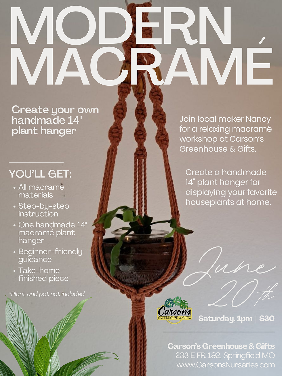 Modern Macramé Workshop
