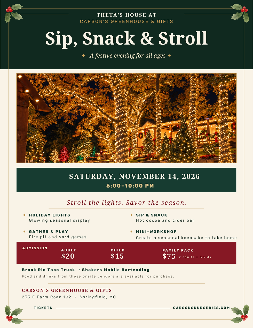 Sip, Snack & Stroll