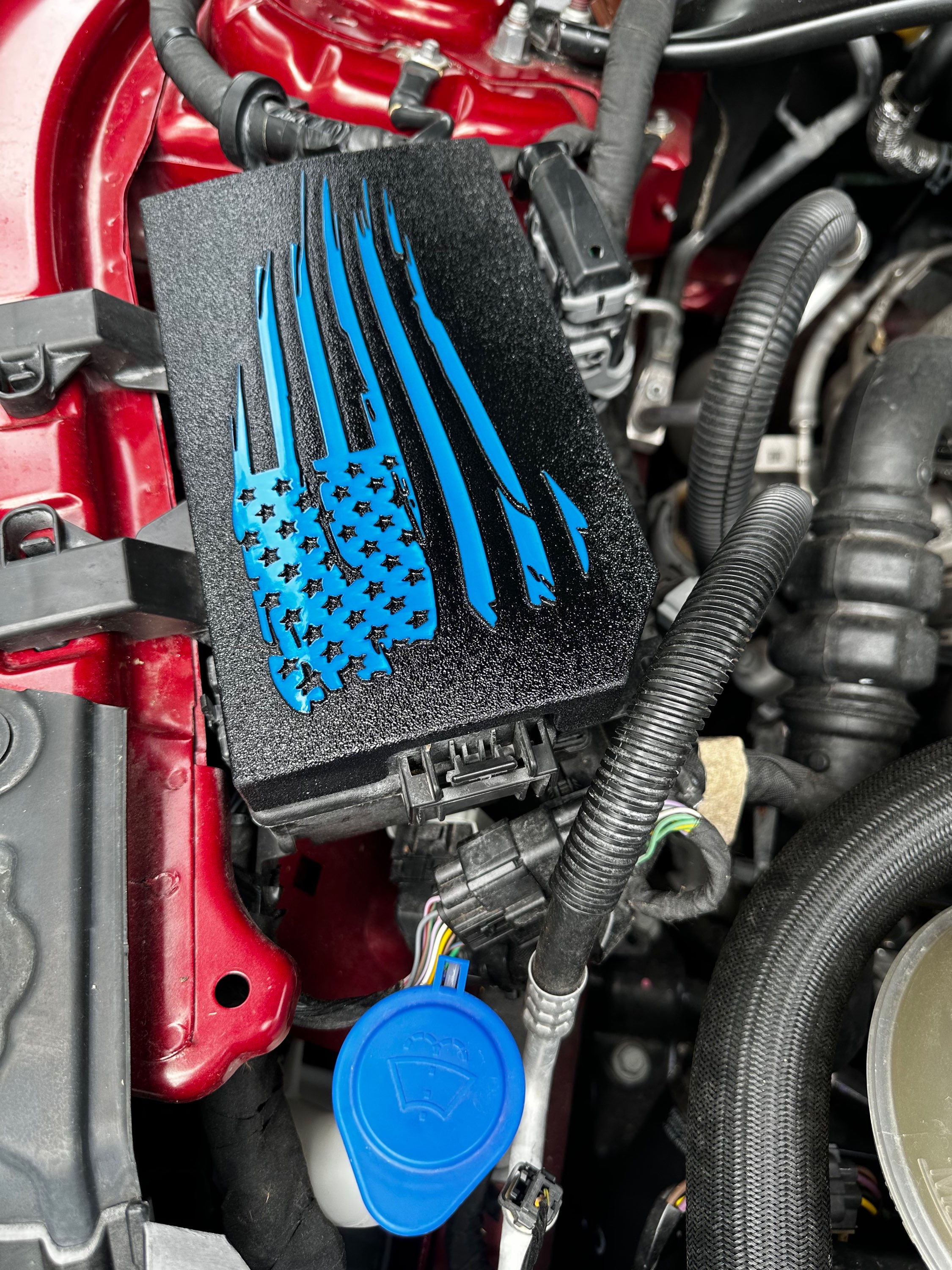 2015-2023 Mustang fuse box cover (all black)