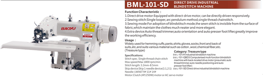 Thumbnail: BAOYU T500/101SD BLIND STITCH