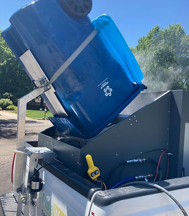 Bin cleaning in progress.