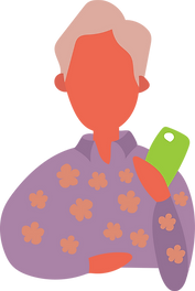 gender neutral man on phone