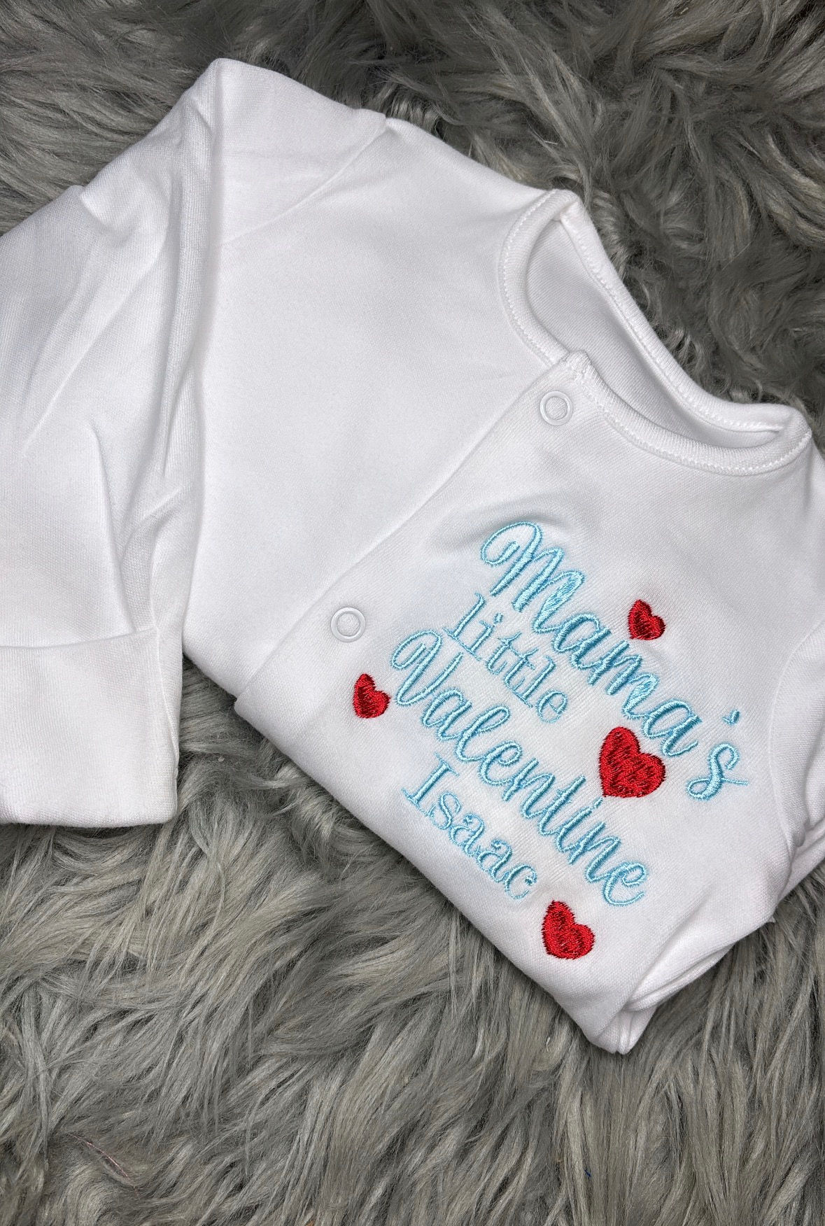 Little valentine sleepsuit