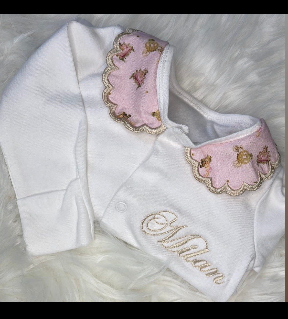 Spanish vintage baby sleepsuit