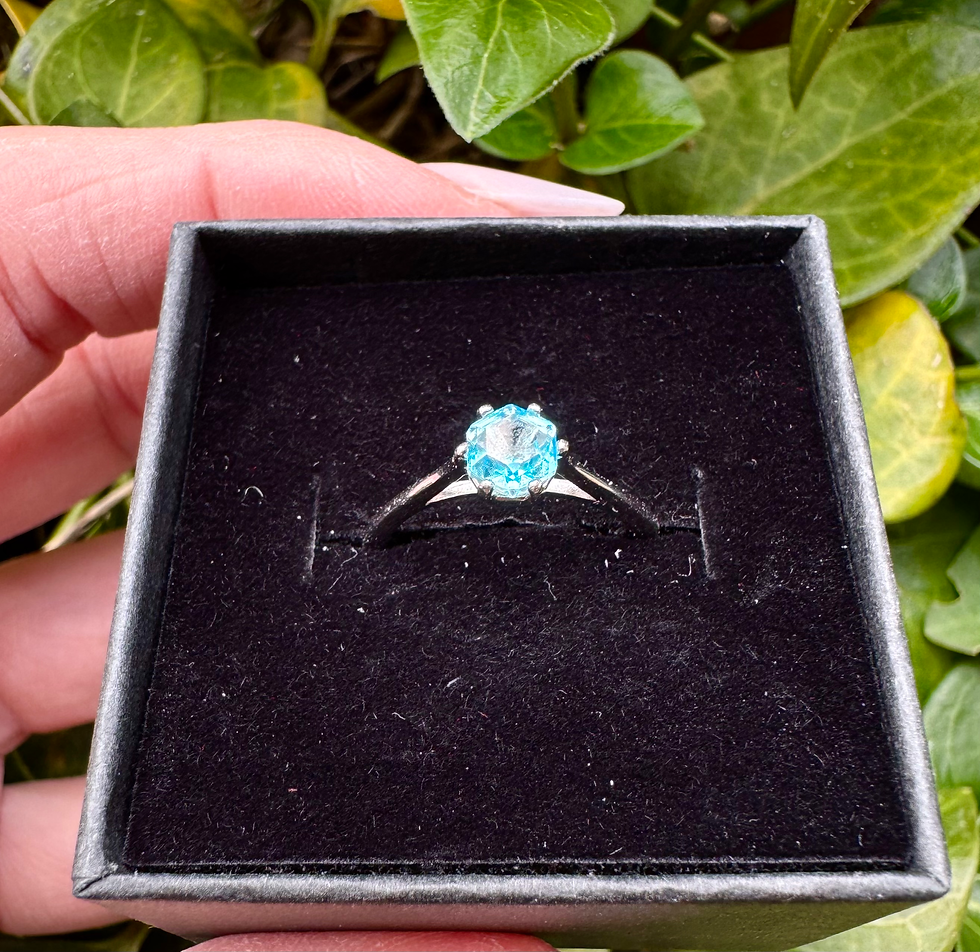 Miniatura: ANELLO IN TOPAZIO E ARGENTO REGOLABILE