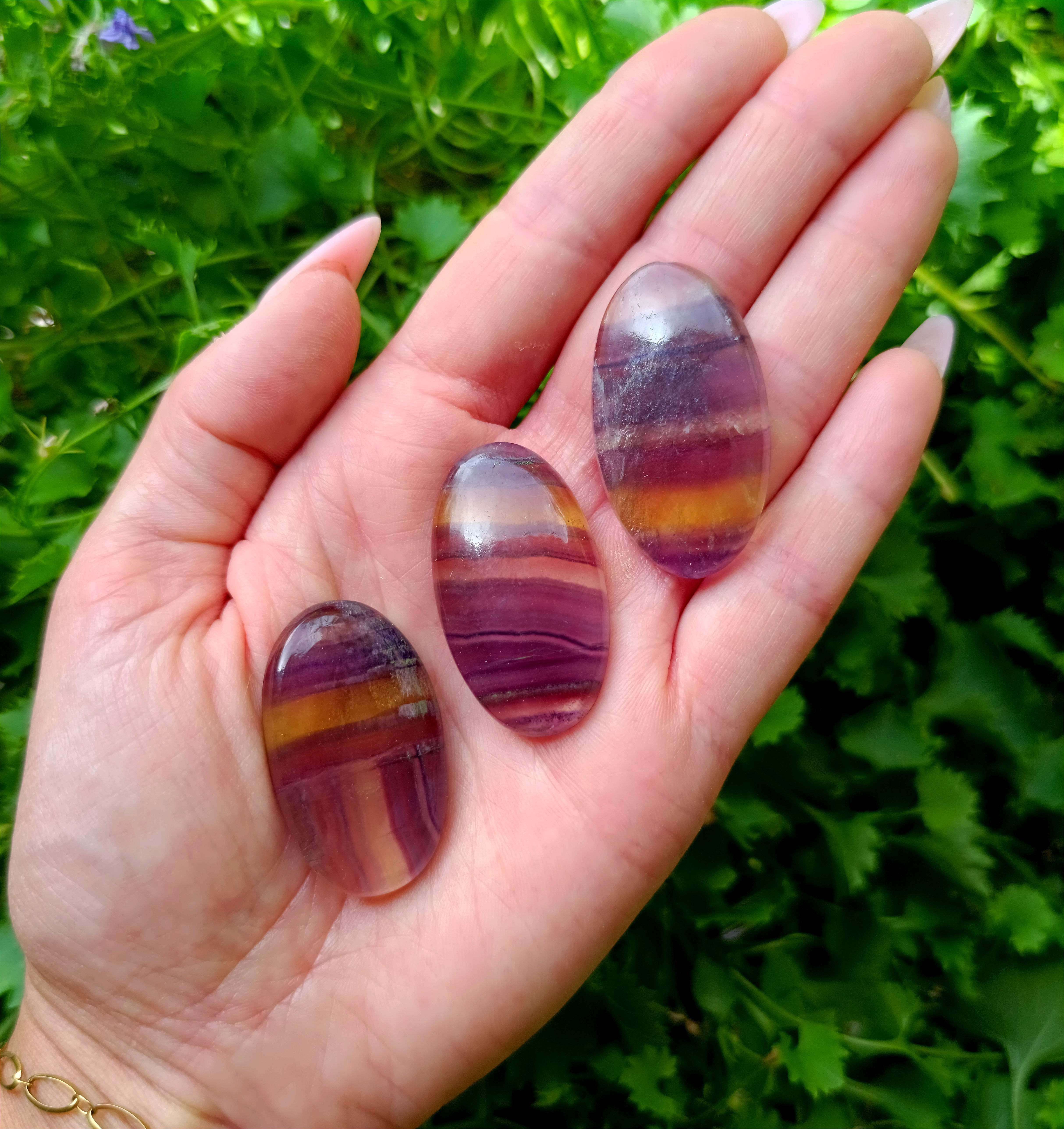 CABOCHON DI FLUORITE ARCOBALENO MEDIA