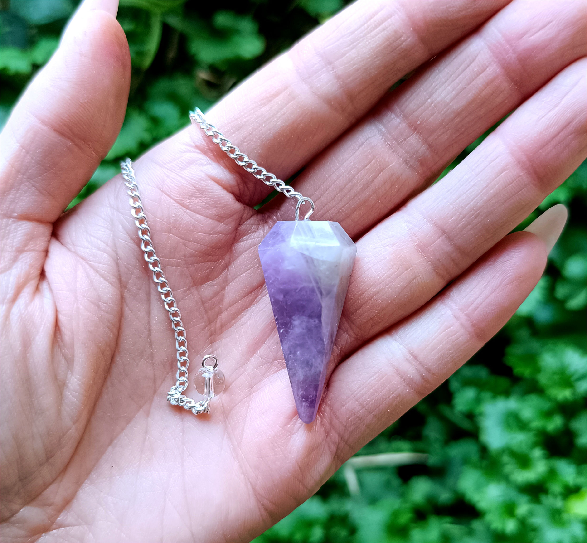 PENDOLO IN AMETISTA CHIARO