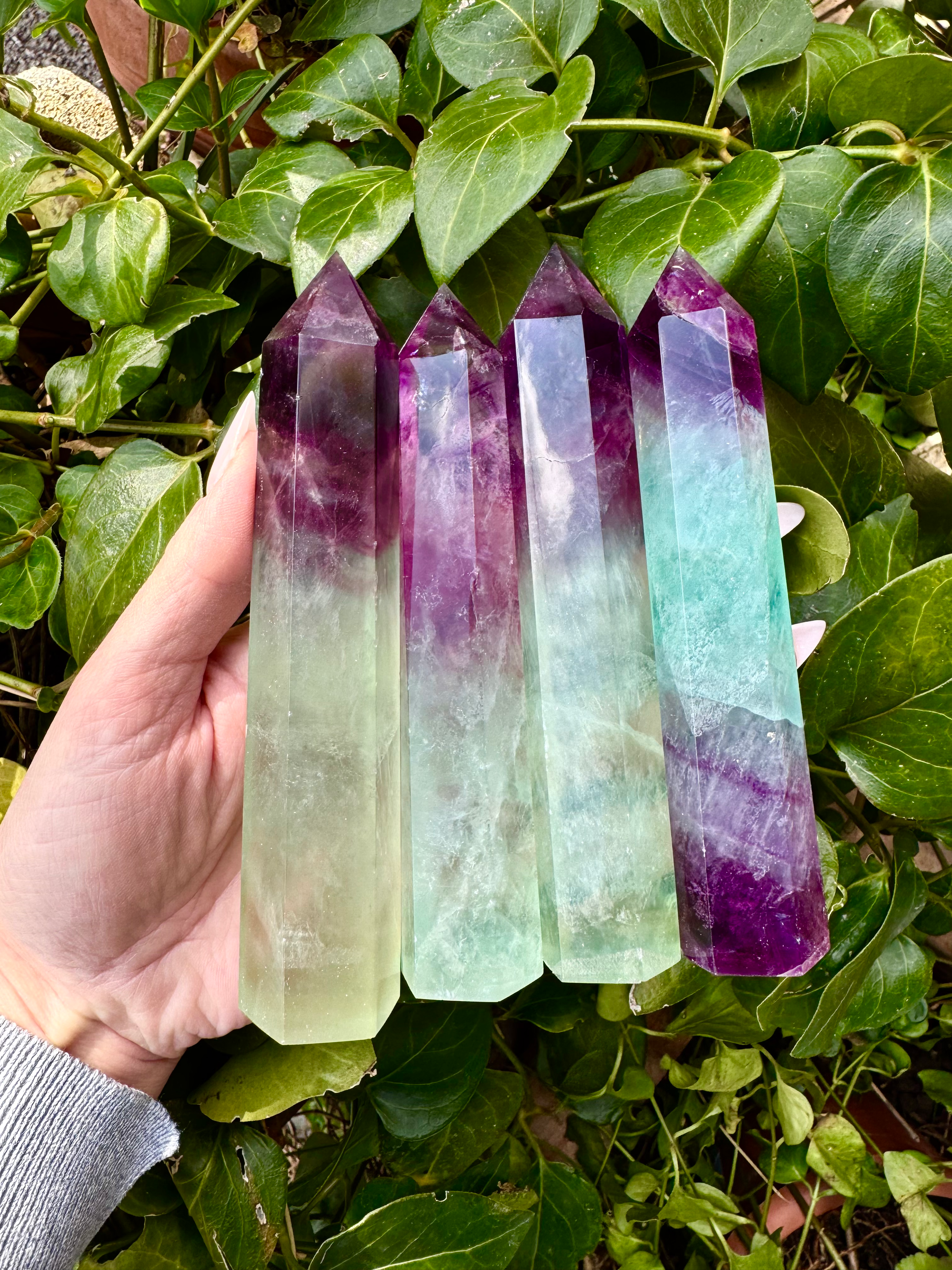 PUNTA XL FLUORITE ARCOBALENO