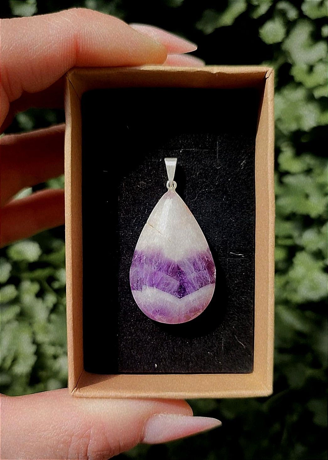 CIONDOLO IN AMETISTA A GOCCIA GRANDE