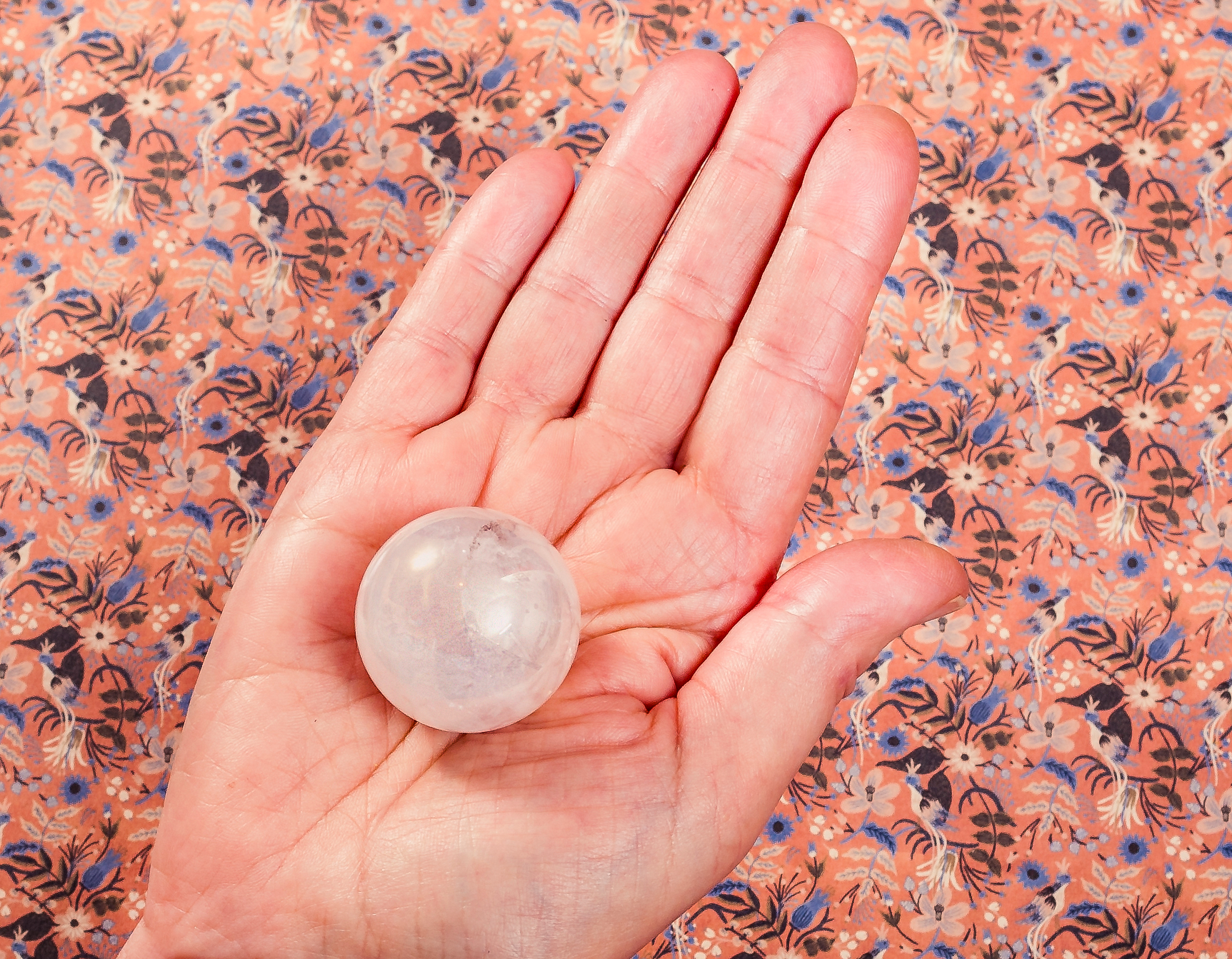 SFERA IN QUARZO ROSA ANGEL AURA