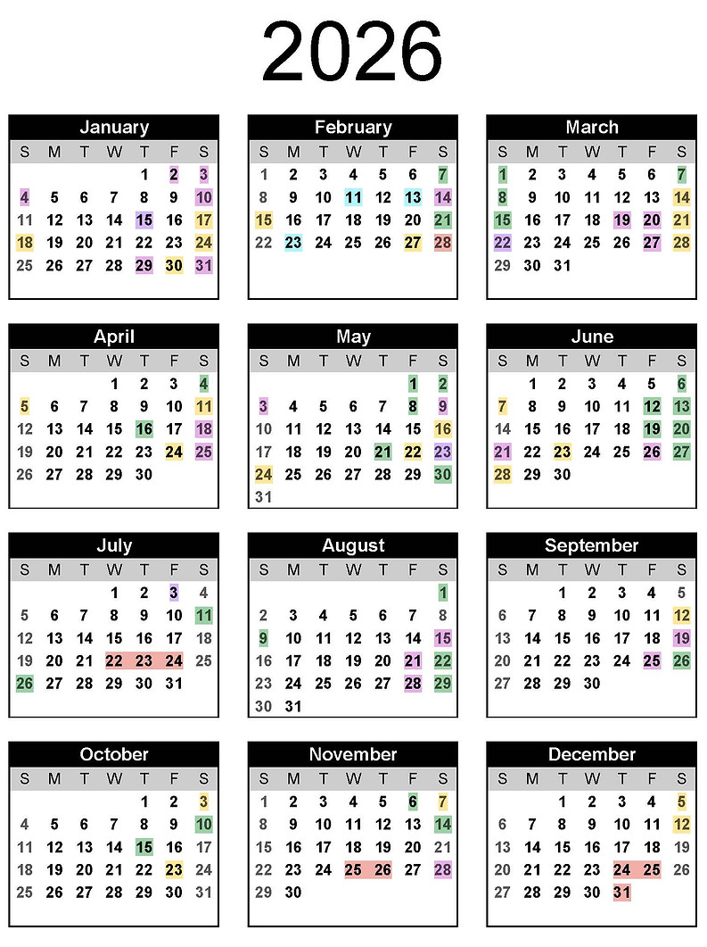 2026 Calendar
