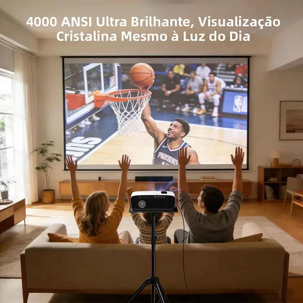 Thumbnail: NewA9S 4k Projector Auto Focus Daytime Projector 2.4+5G Wifi Bluetooth HDMI TOF 