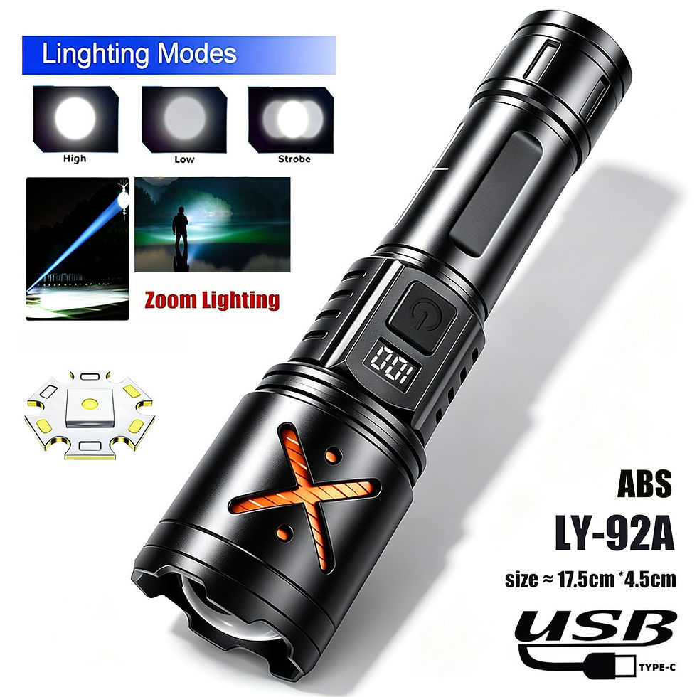Thumbnail: Most Powerful Long Range LED Flashlight USB Rechargeable Super Bright  Tactical 