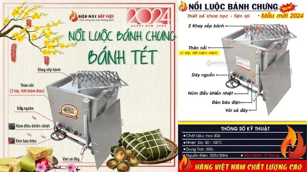 Nồi luộc bánh chưng điện