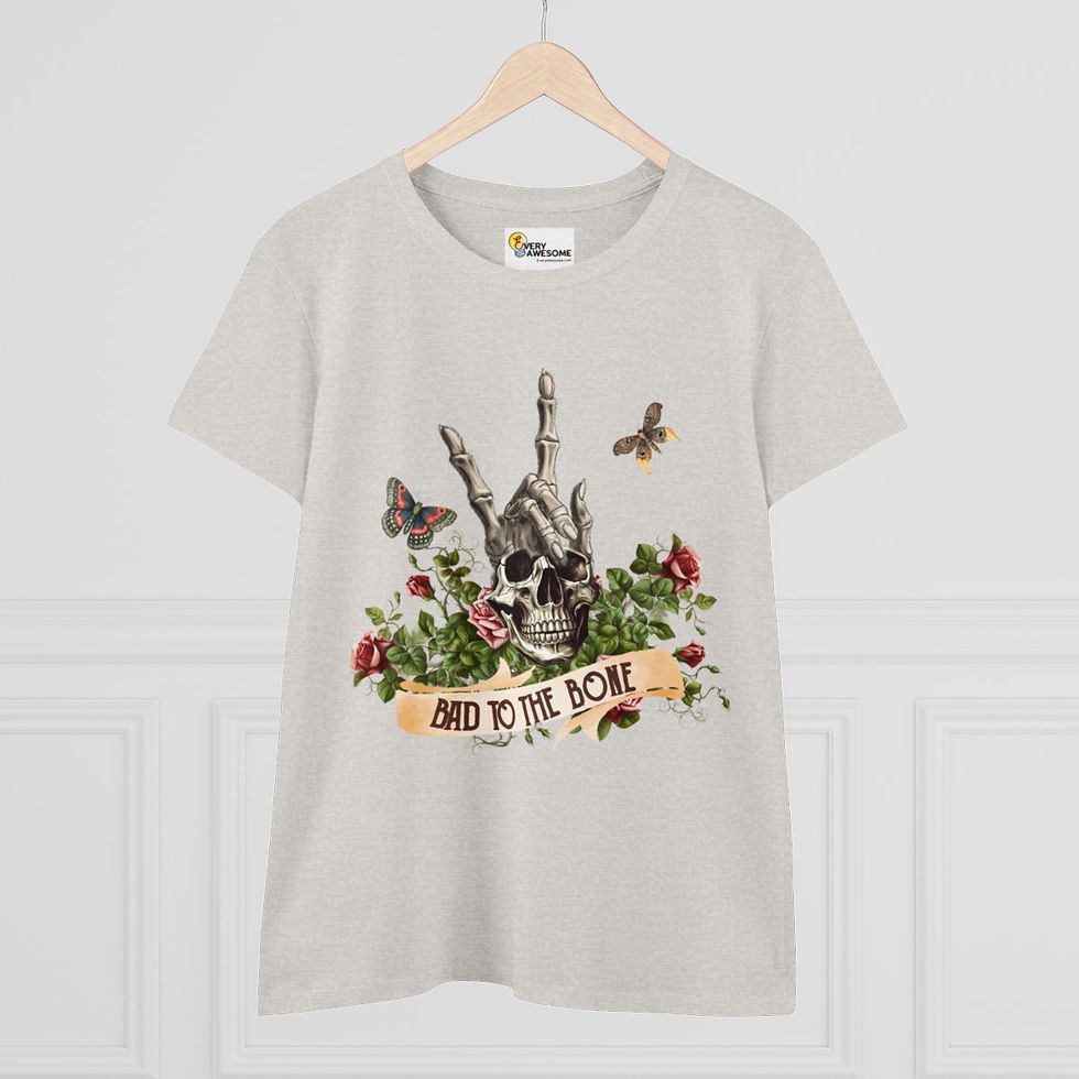 Thumbnail: LADIES BAD TO THE BONE T SHIRT