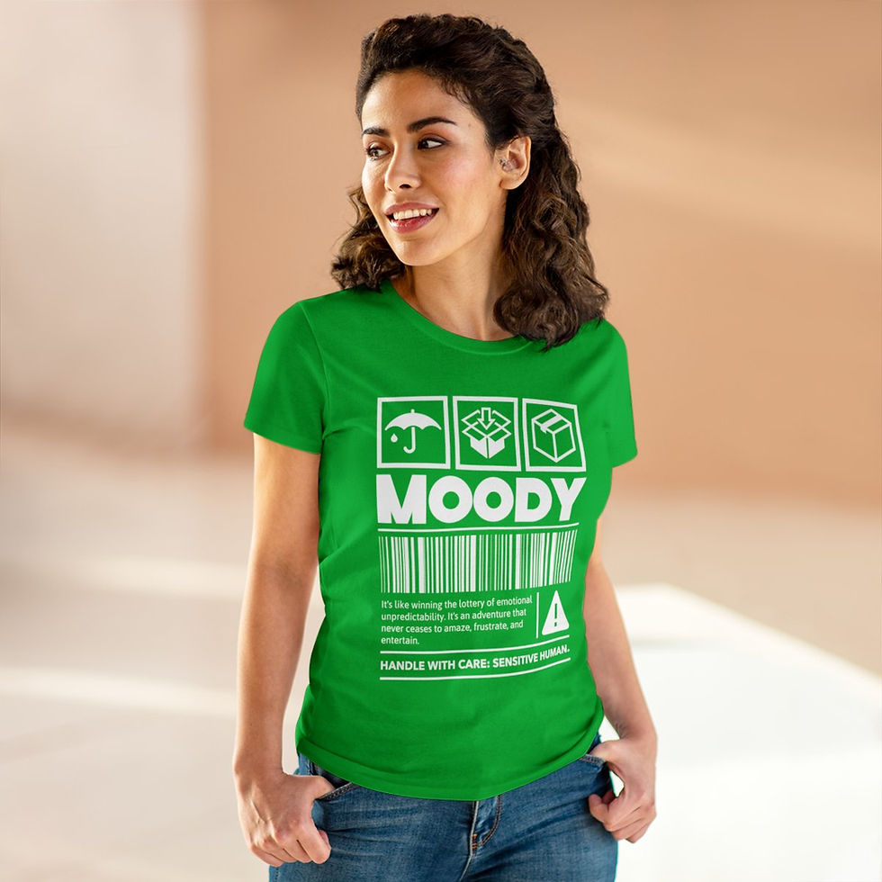 Thumbnail: LADIES MOODY WHITE PRINT T SHIRT