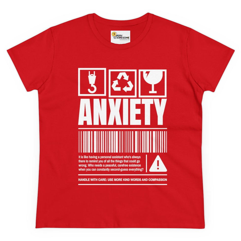 Thumbnail: LADY ANXIETY WHITE PRINT T SHIRT