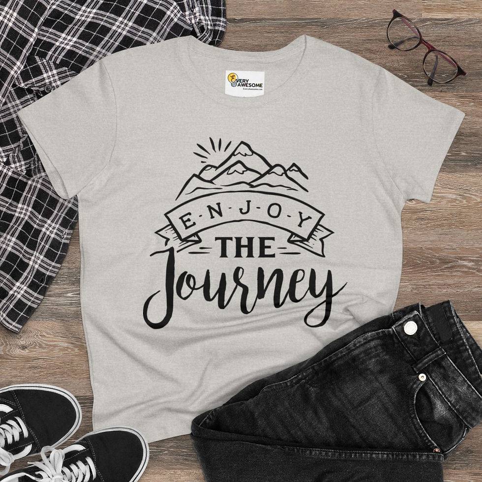 Thumbnail: ENJOY THE JOURNEY BLACK PRINT LABEL T SHIRT