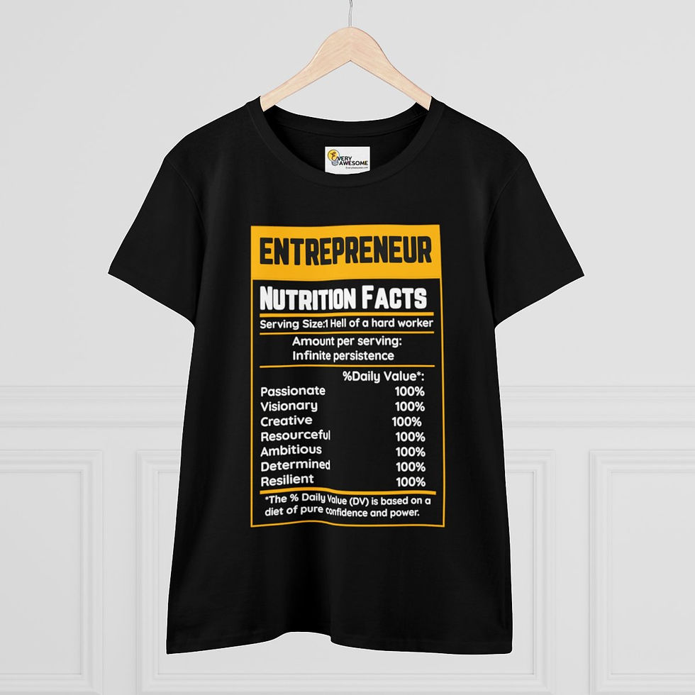 Thumbnail: LADIES ENTREPRENEUR WHITE PRINT LABEL T SHIRT