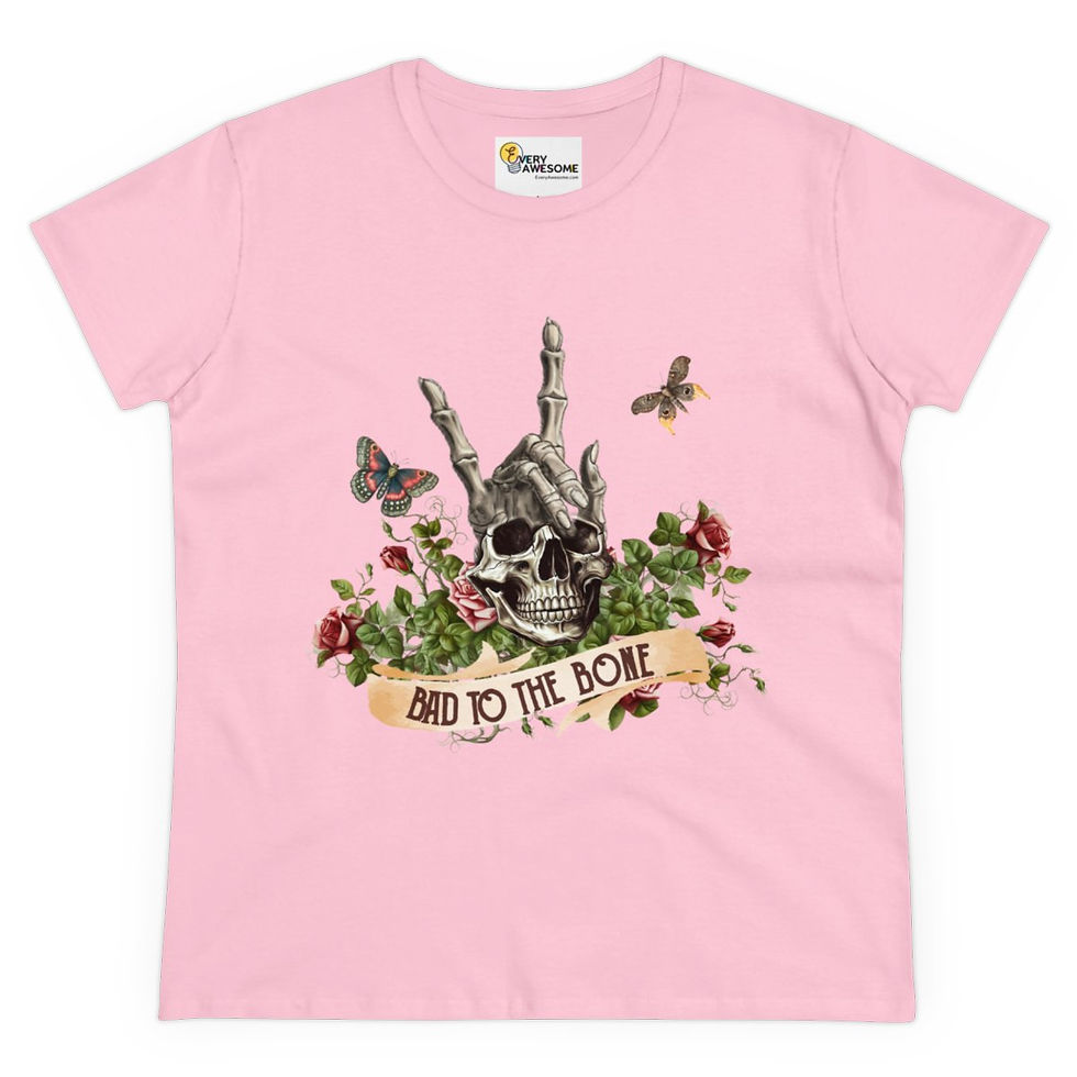 Thumbnail: LADIES BAD TO THE BONE T SHIRT