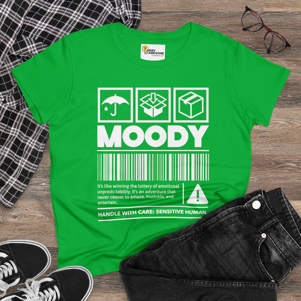 Thumbnail: LADIES MOODY WHITE PRINT T SHIRT