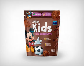 Distribuidor Biscoito Doce Kids Sem Glúten Vegano Sabor Chocolate 30g - Aruba Natural
