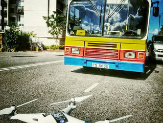 Tvb + Wild Bear Company + 城巴 + 拖車 + 單車追逐?? 新劇《衝線》航拍day 3 進行中…
