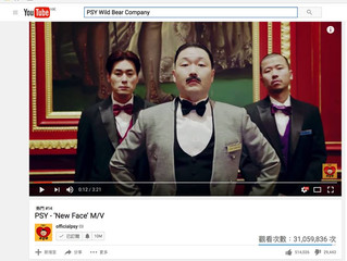 Wild Bear Company 為 PSY 航拍的新MV《New Face》, Youtube 上載兩周經已突破3100萬點擊人次!!