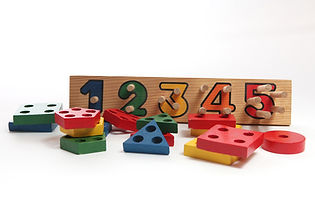 wooden number and shape puzzle