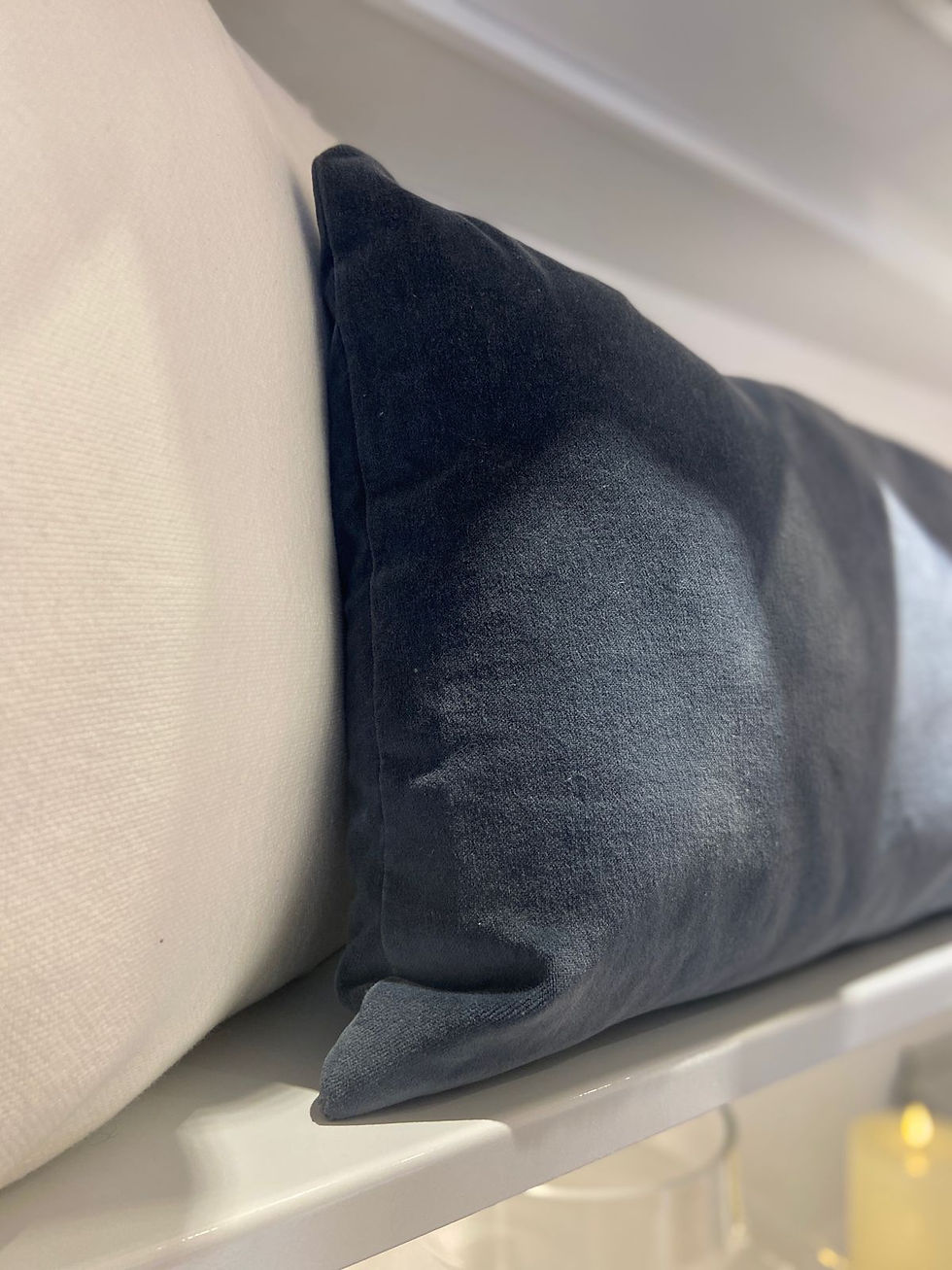 Miniatura: Almohadón terciopelo azul