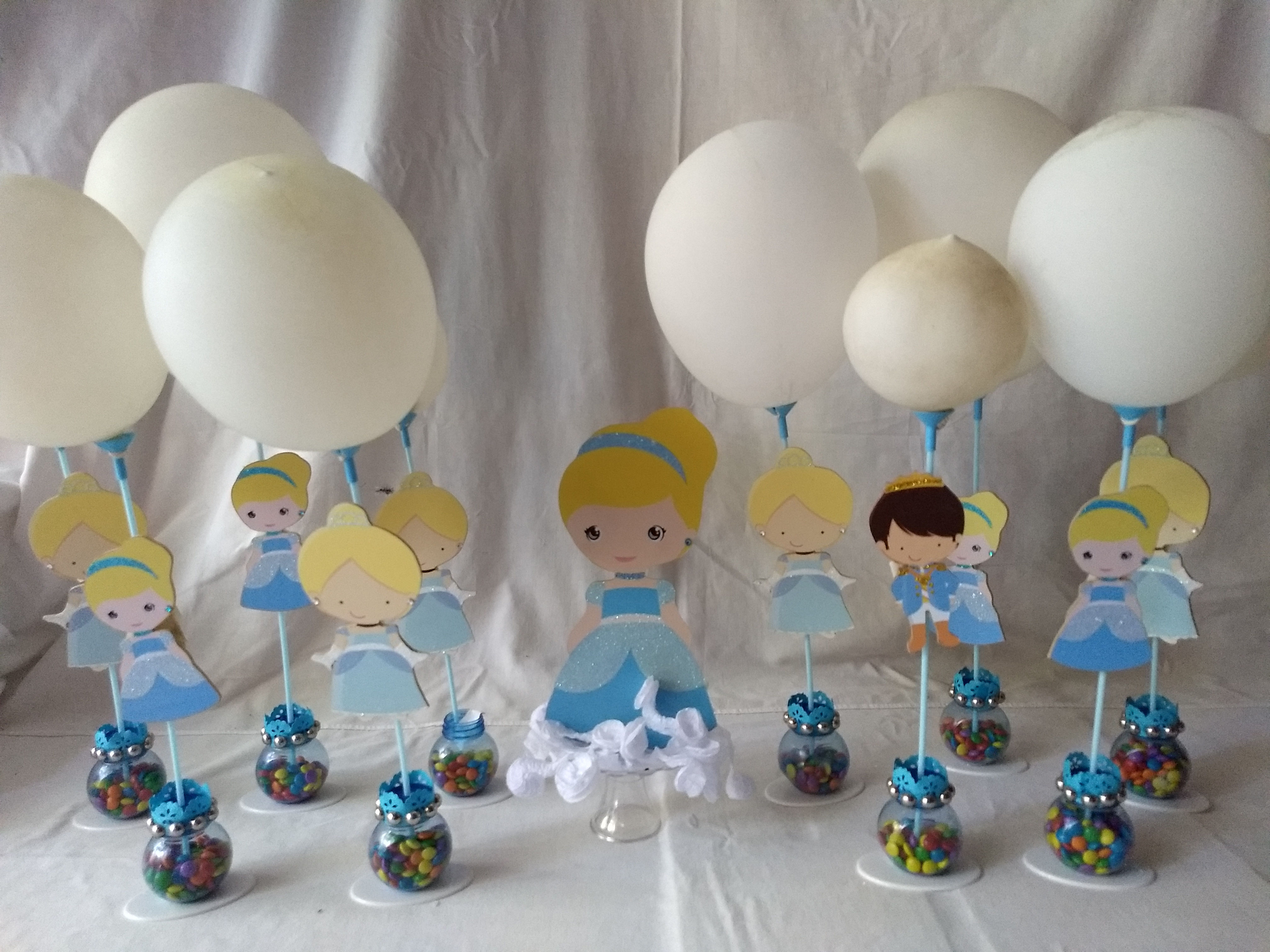 Centro de mesa Cinderela Baby mini baleiro