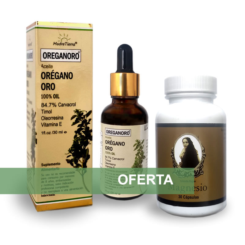 3 frascos con la  Oferta de Aceite de orégano + 1 frasco de magnesio del doc Leopoldo Moreno de MadreTierra