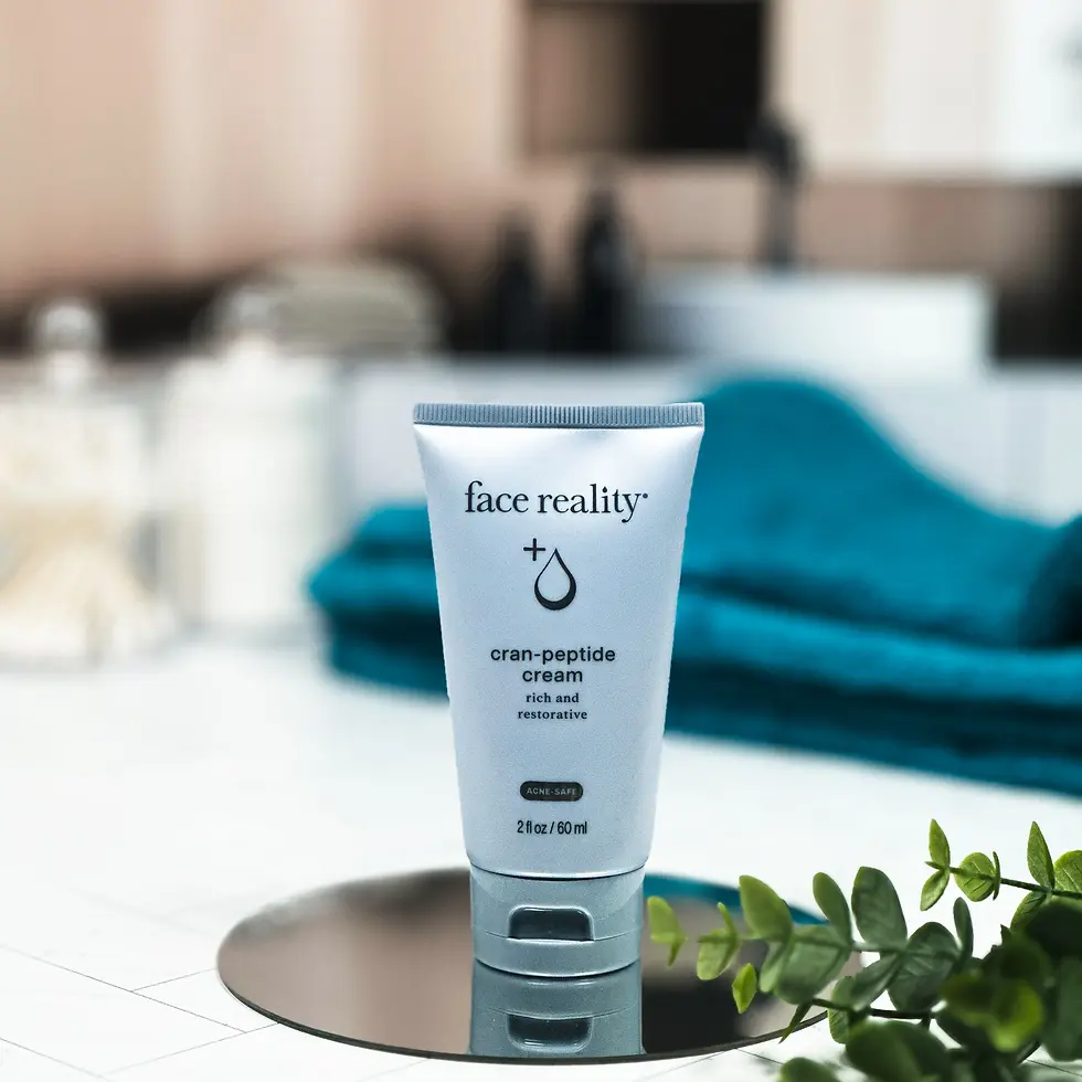 Cran-Peptide Cream 1.7 oz, hydrating peptide moisturizer for dry, sensitive, or acne-prone skin, Transcendence Skin