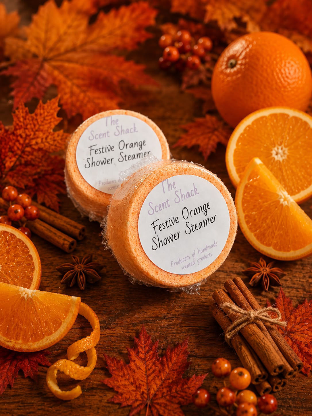 Festive Orange Shower Steamer
