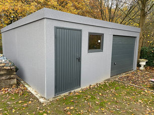 Prefab garage bij D-lux Systemen Belgie