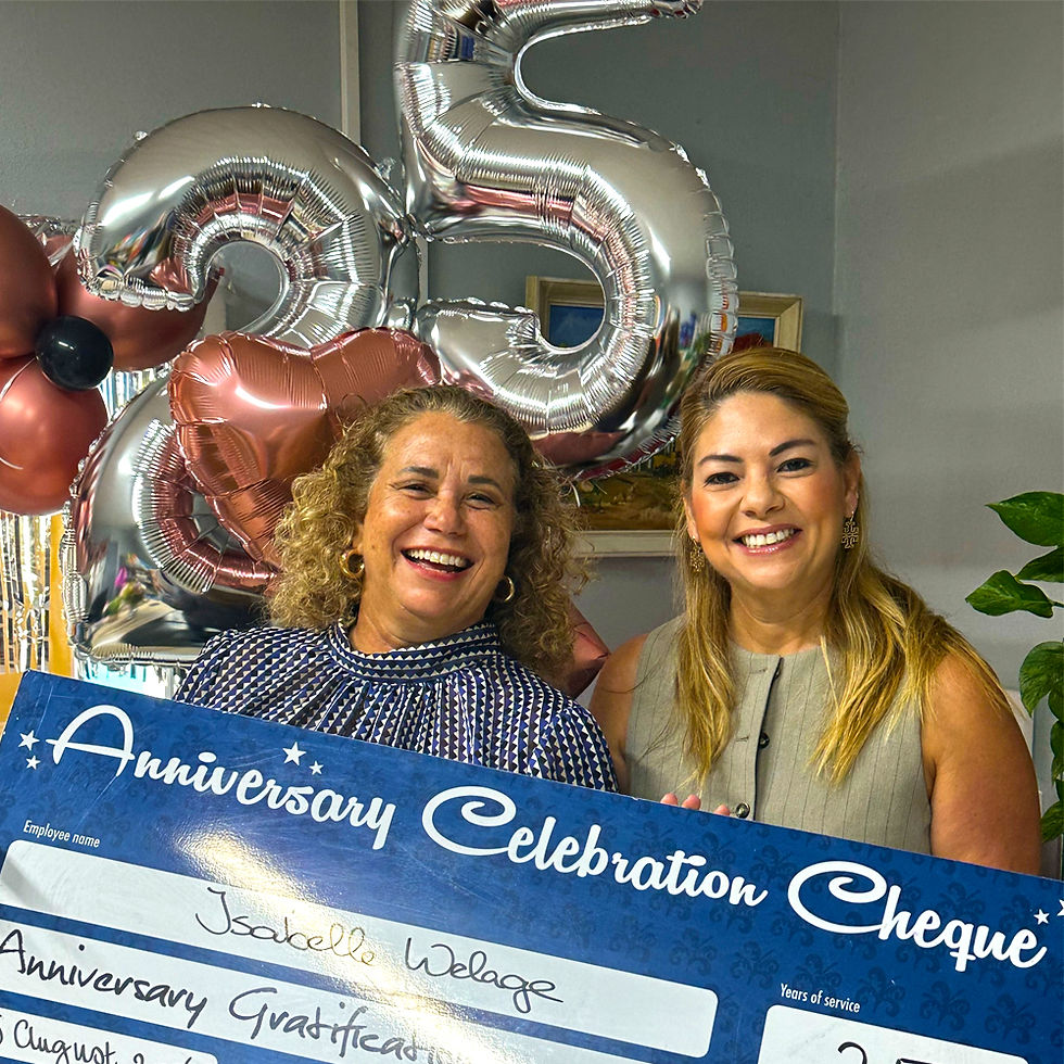 Isabelle, congratulations on your 25 years of service!