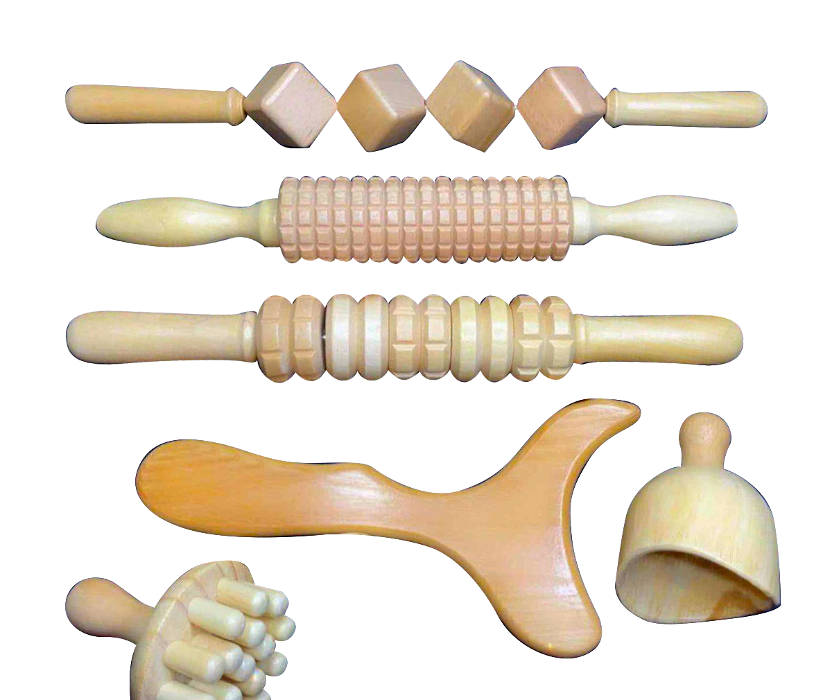 6 Piece Colombian Wood Therapy Set