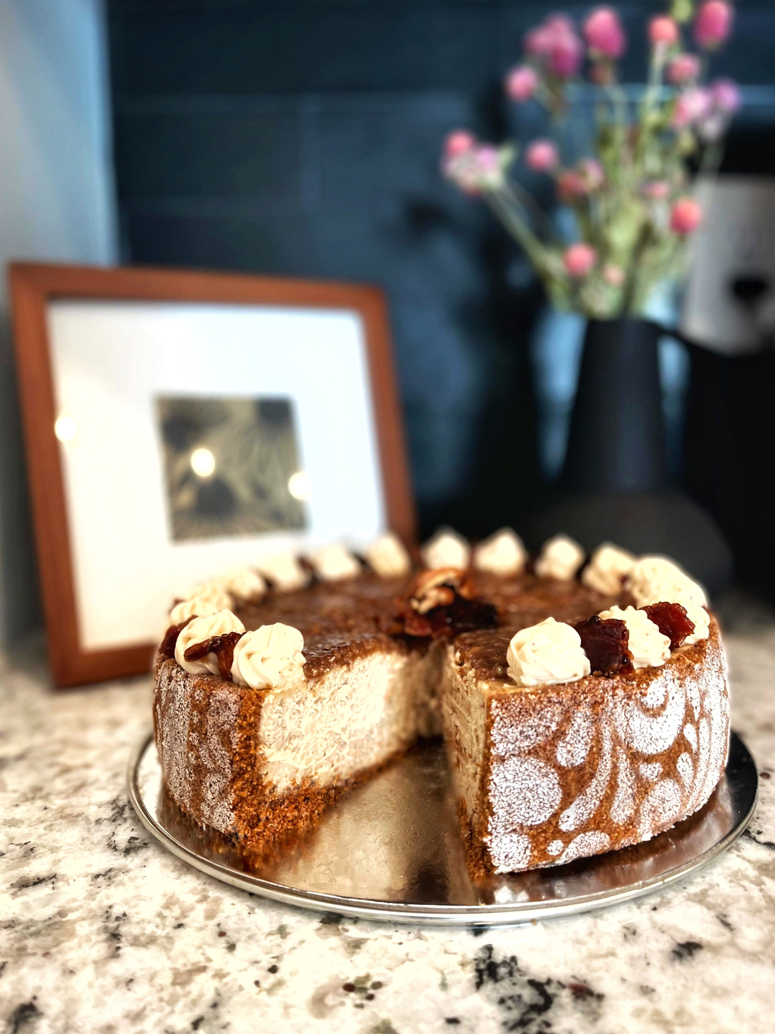 Pecan Bourbon Cheesecake