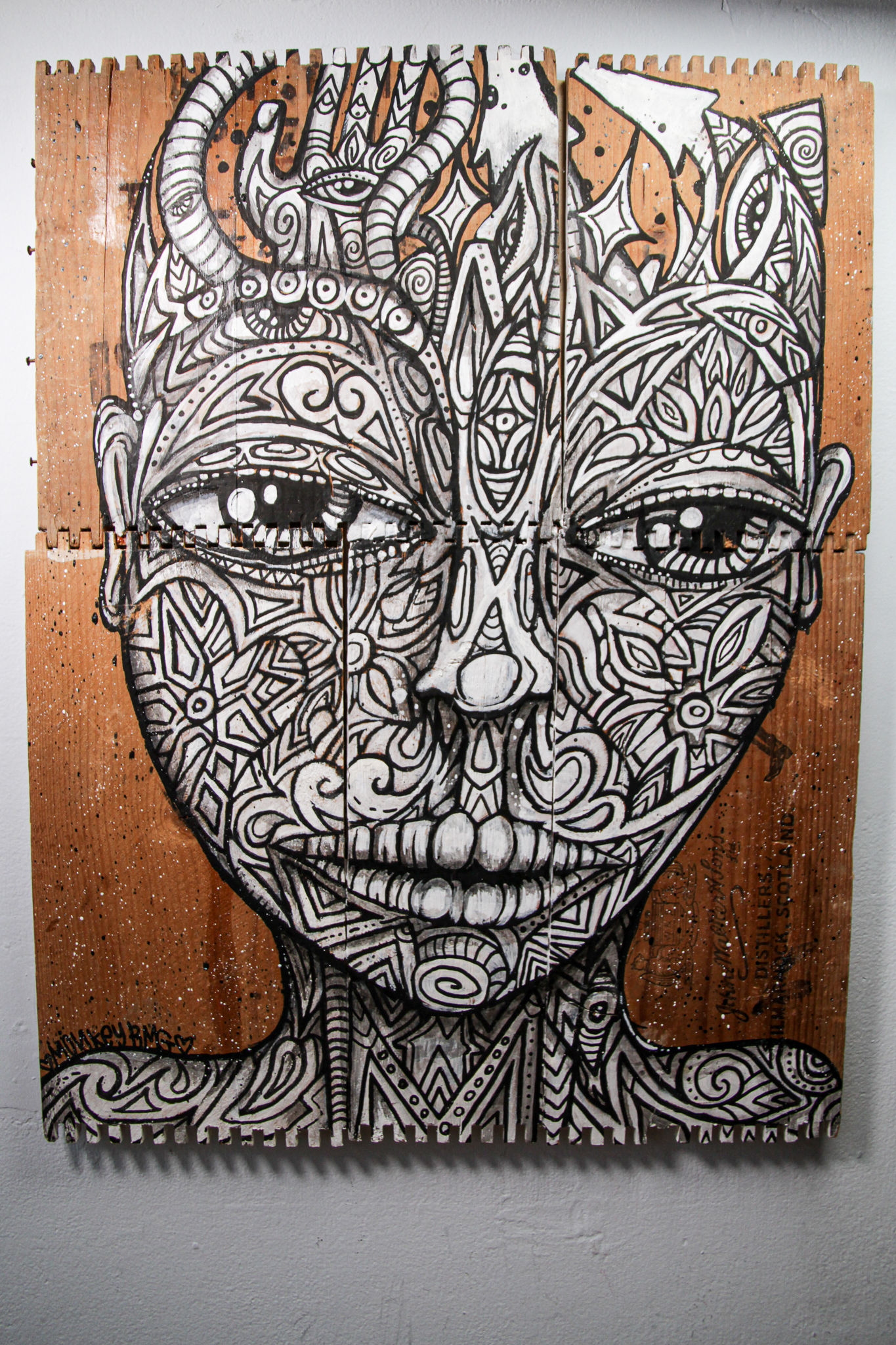 Face On Wood