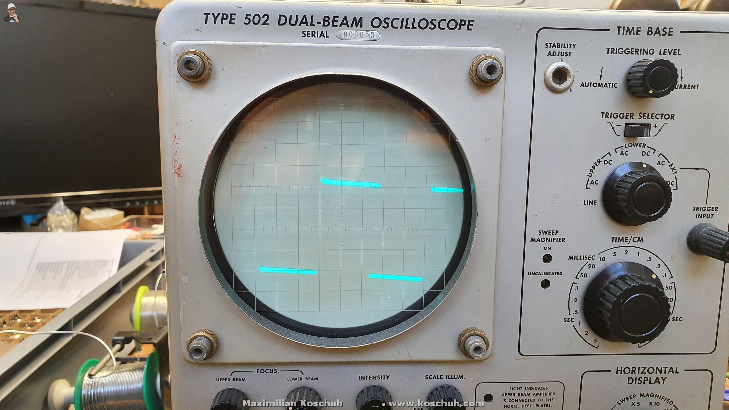 Tektronix T502 P1 CRT Cathode Ray Tube 502 Oscilloscope Oszilloskop Osziröhre