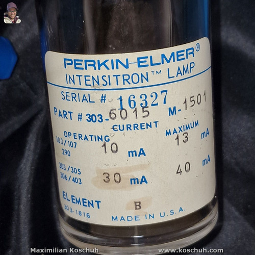 Lampe Intensitron Perkin Elmer 303-6031 - Élément Or (Au) - Neuf En état De Stockage